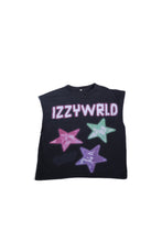 Load image into Gallery viewer, IZZY WRLD SLEEVELESS TEE
